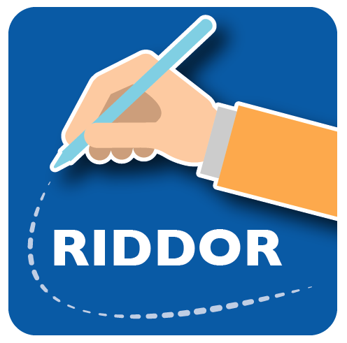 Icon of hand writing with RIDDOR title