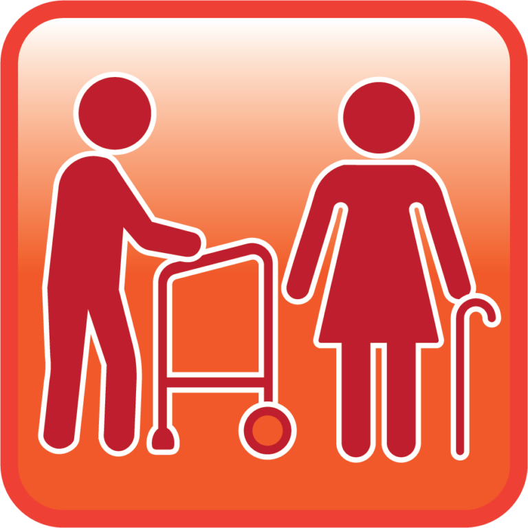 icon showing walking aids