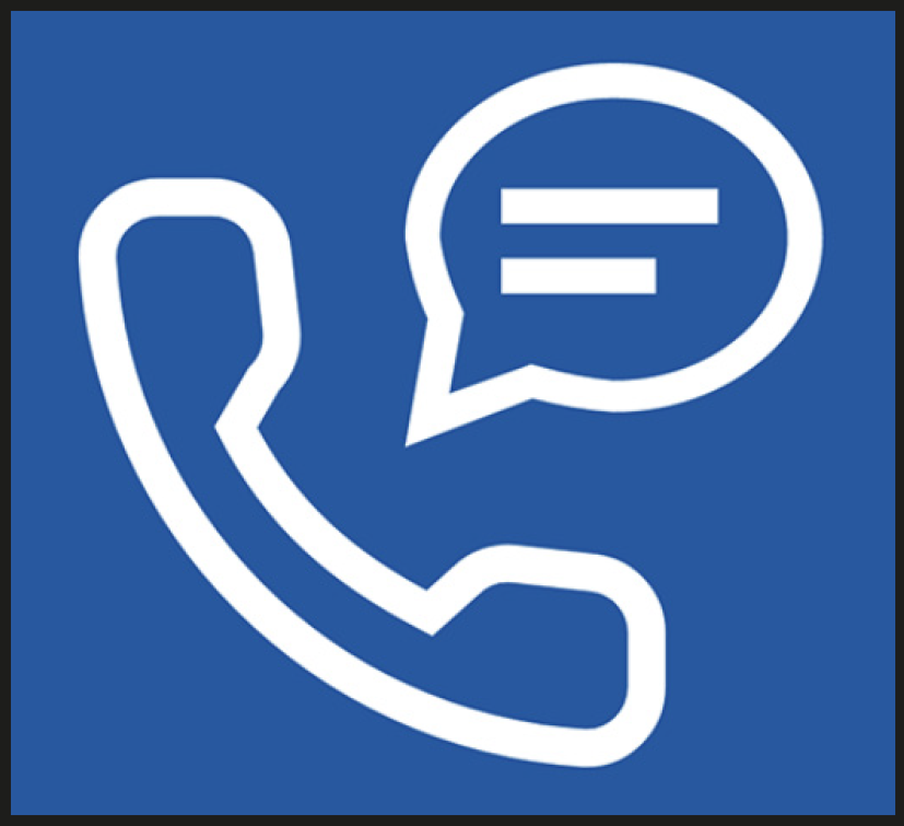 Text phone or text relay service icon