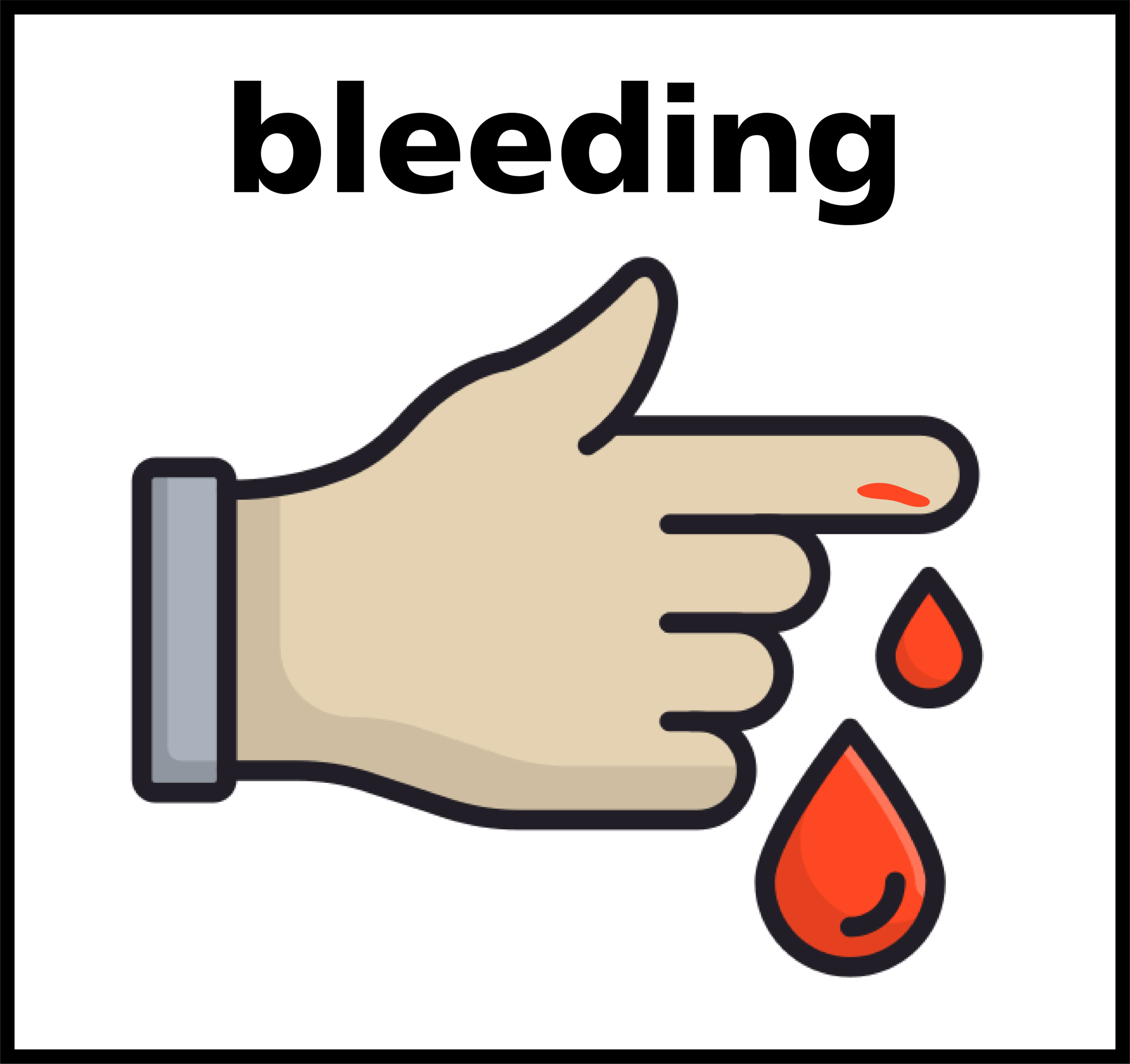 An image of a finger bleeding
