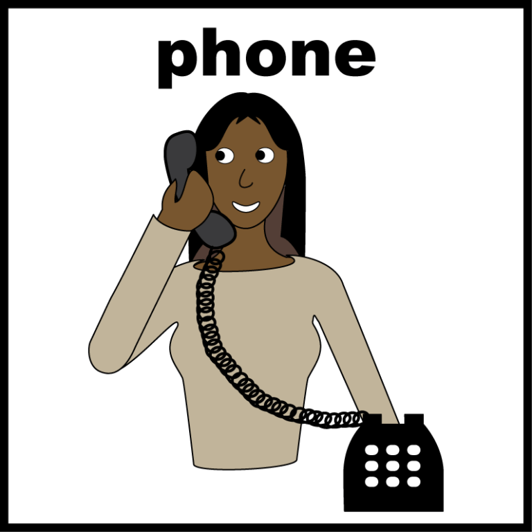 Illustration of a lady on the phone.