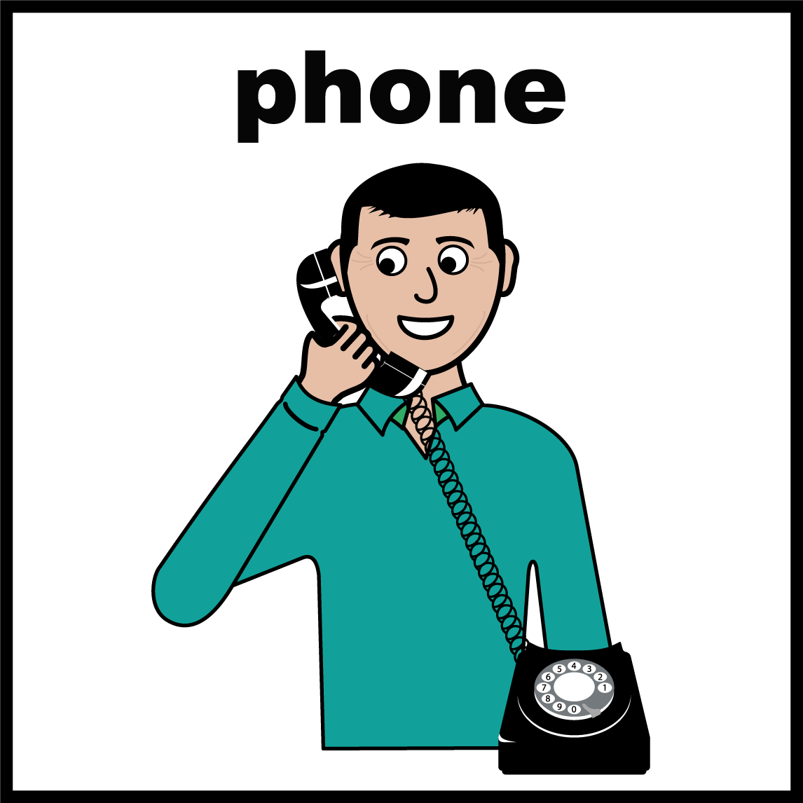 illustration of man on the phone