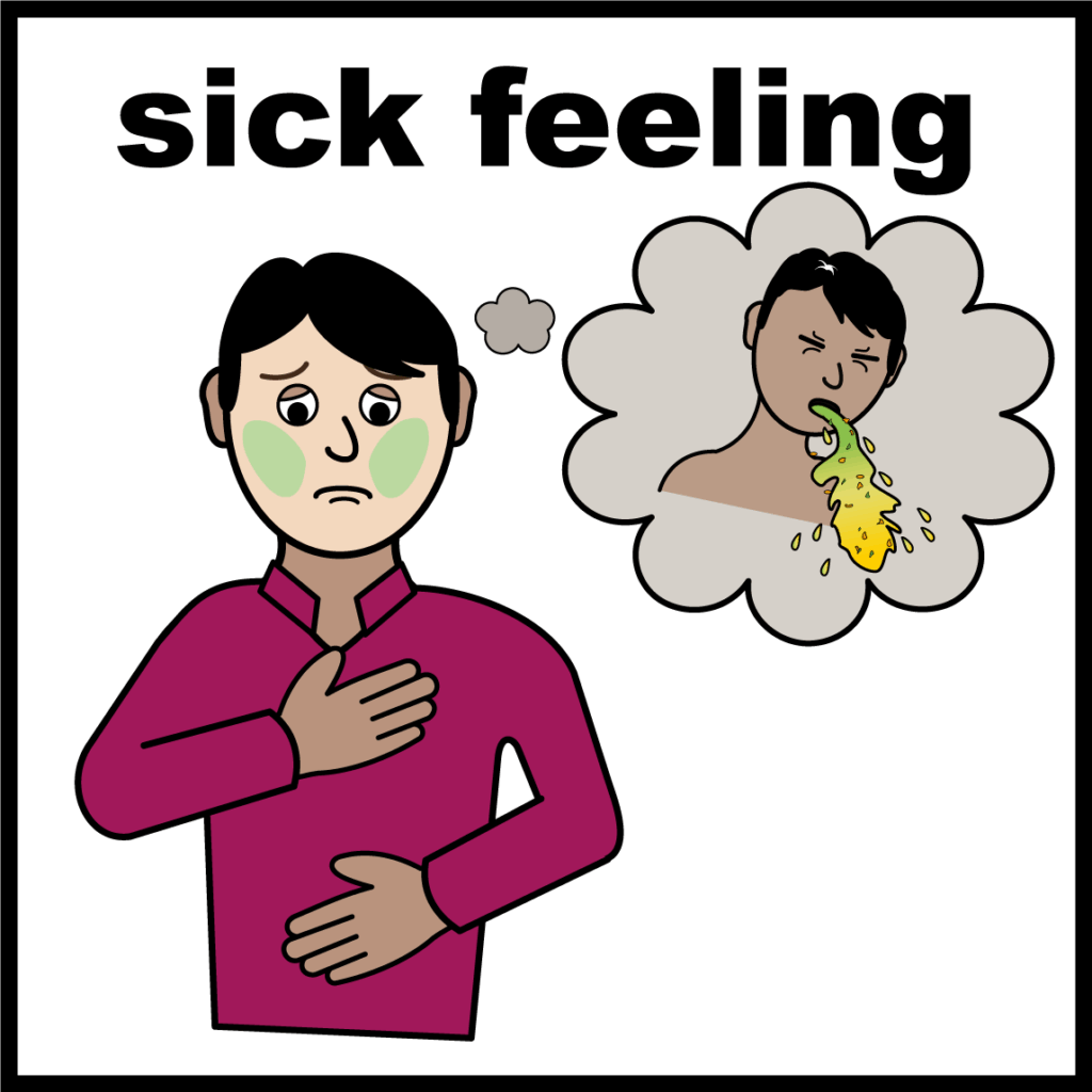 picture of a man feeling sick