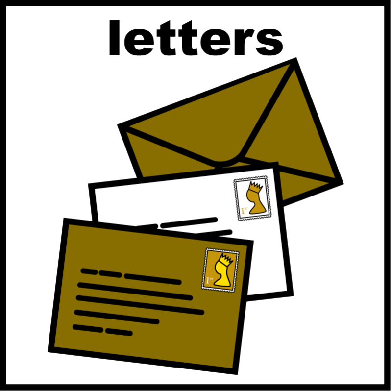 A selection of stamped envelopes.