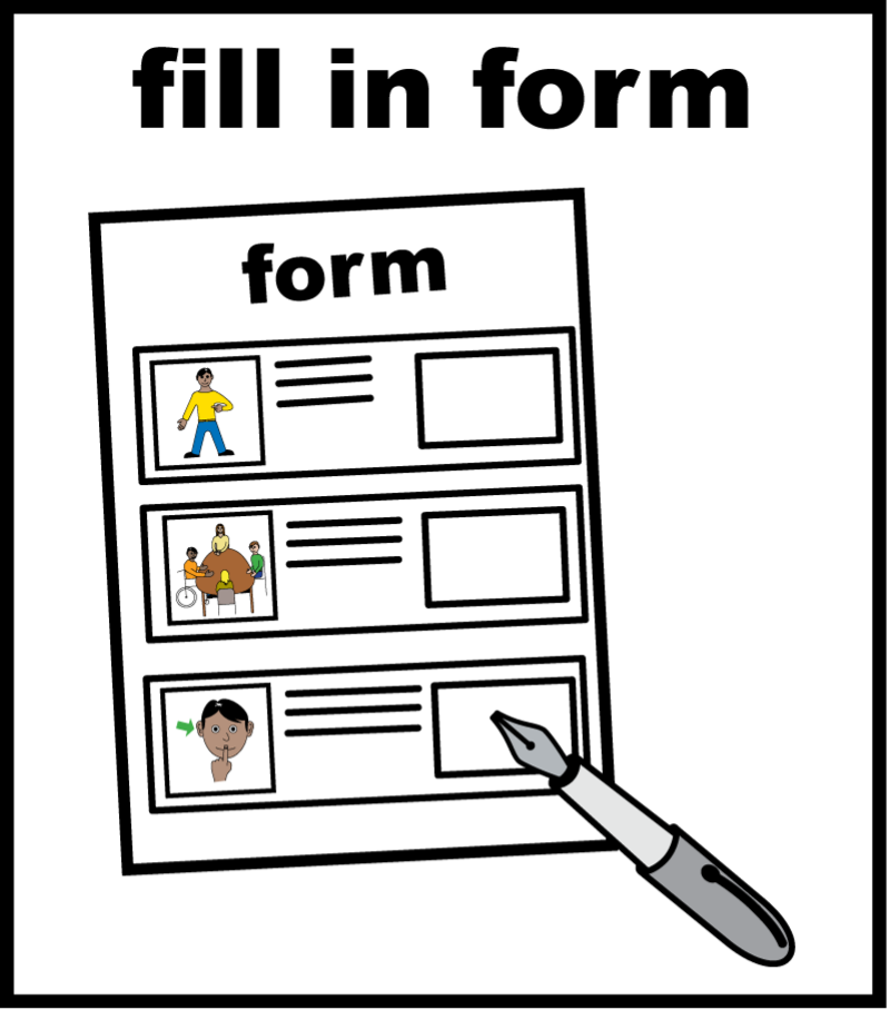 An illustration of a generic form and a pen.