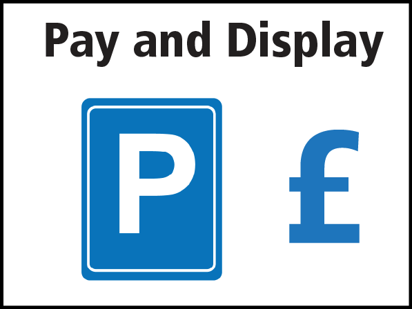 A parking sign with a pound symbol. 