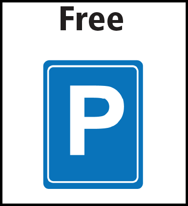 A free parking sign.