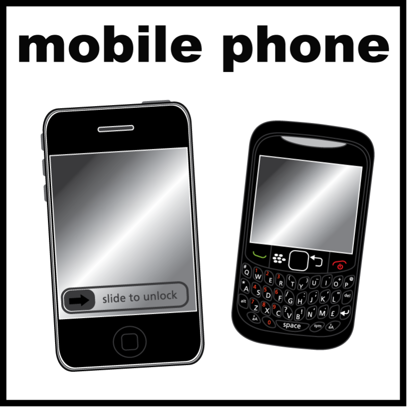 An illustration of mobile phones