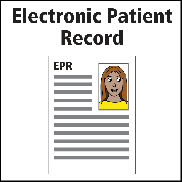 A picture of a person’s health record.