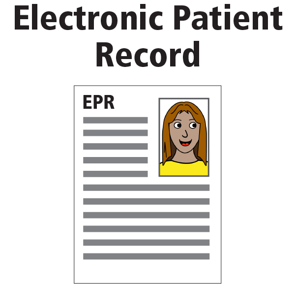 A picture of a person’s health record.
