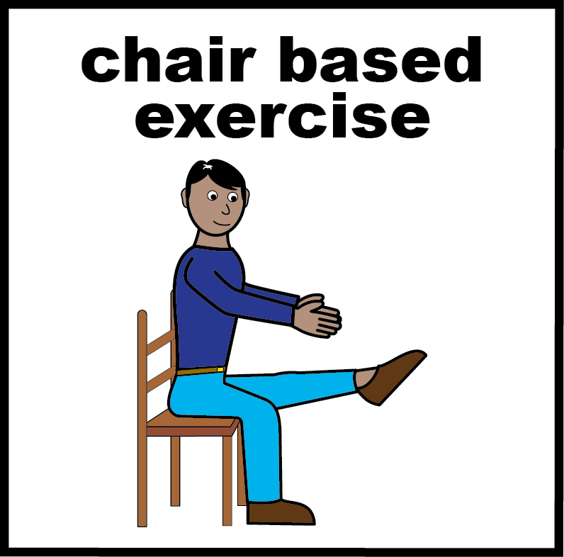 person sitting on a chair doing leg exercises