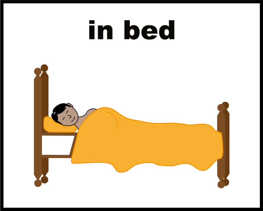Illustration of a person in bed.