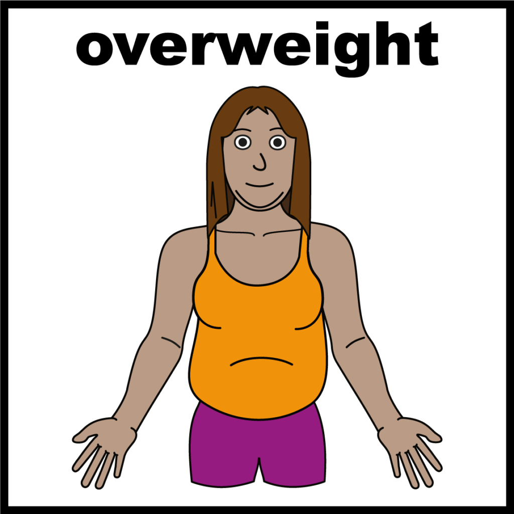 Illustration of an overweight woman