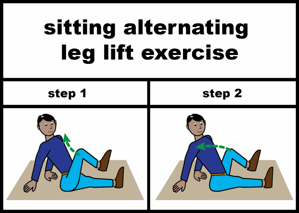 Person on flor or bed doing leg exercises