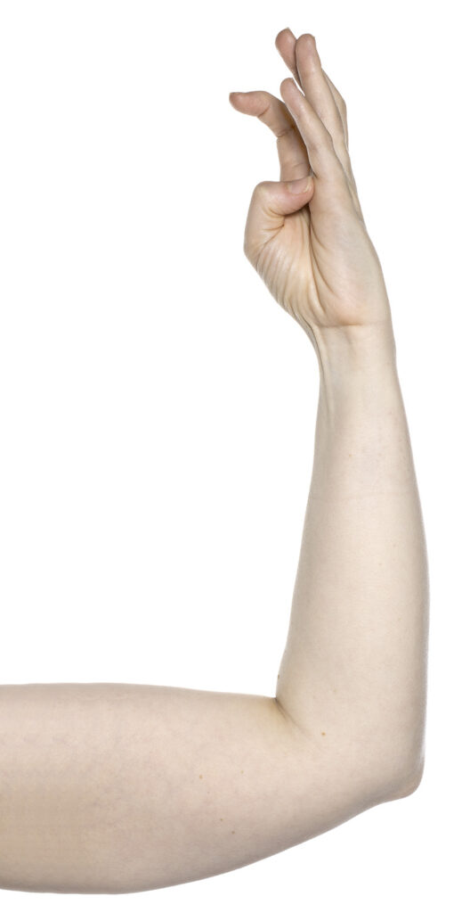 Exercise shows hand raised with thumb bending across palm towards the base of little finger