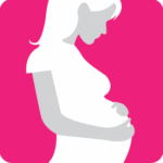 Icon illustration of pregnant women