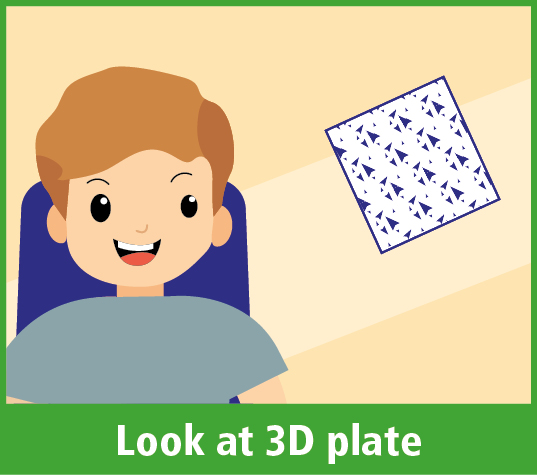 Look at 3D plate 