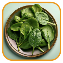 A bowl of spinach leaves