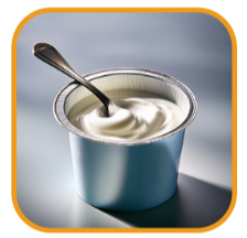 Pot of plain yoghurt